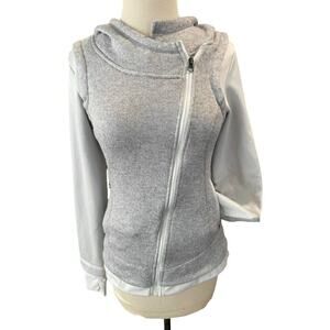 Small Mondetta Angle Zip Hoodie Thumb Holes